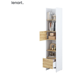 BED CONCEPT BC-23 - regał 44x218 - biały/dąb
