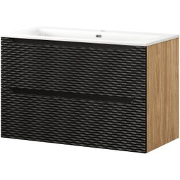 COMAD Szafka OCEAN BLACK z umywalką meblową SKY