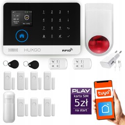 Alarm bezprzewodowy WiFi Gsm 4G, Tuya, zestaw alarmowy