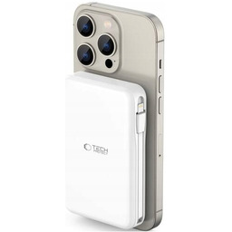 Powerbank z wbudowanym kablem Usb-c, Lightning Qi 10000mAh