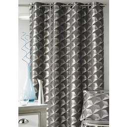 HomeMaison geometryczna zasłona żakardowa, 100% poliester, niebieska