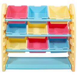 regał plastikowy na zabawki King żółty