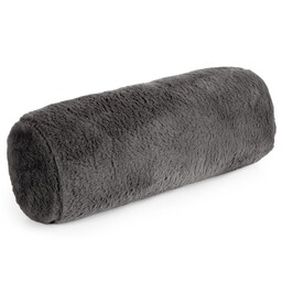 Eurofirany Poduszka dekoracyjna 15x45 Nina stalowa futrzana wałek