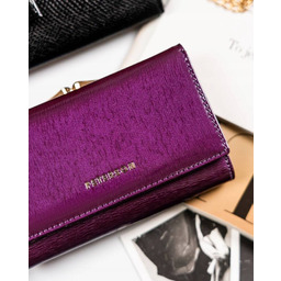 Średniej wielkości portfel damski ze skóry naturalnej -