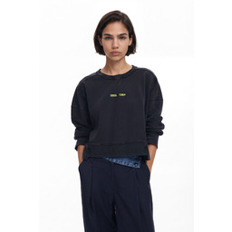 Bluza z kapturem z efektem sprania