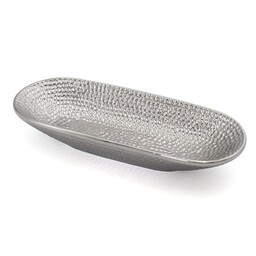 Eurofirany Patera ceramiczna 31x13x5 Greg srebrna 02