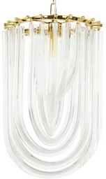 Lampa wisząca MURANO S złota - szkło, metal