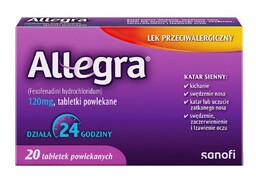 Allegra tabletki powlekane 120 mg 20 tabl.