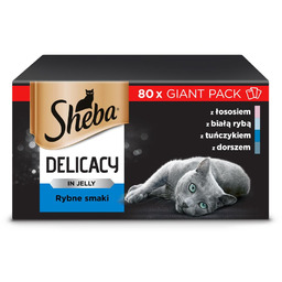 SHEBA Delicacy Rybne Smaki saszetki 80x85 g mokra