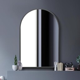 MirrorOutlet Łukowe nowoczesne czarne duże łukowe metalowe nowoczesne