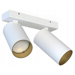 Lampa sufitowa Mono z dwoma ruchomymi kloszami, biały/złoty