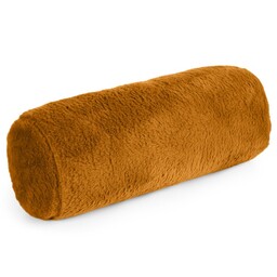 Eurofirany Poduszka dekoracyjna 15x45 Nina miodowa futrzana wałek