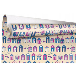Papier prezentowy ozdobny DOMKI, 69cm/50m