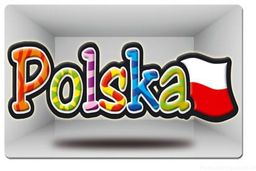 Magnes z efektem 3D Polska - napis