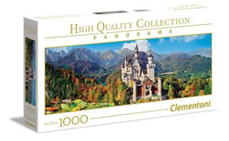 Puzzle 1000 panoramiczne HQ Neuschwanstein 39438 - Clementoni