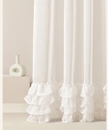 FIRANA Z FALBANAMI FLAVIA - KREMOWA 140x280 Przelotka