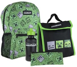 Minecraft, Zestaw plecak + akcesoria, zielony