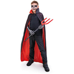 Peleryna czarno-czerwona - 140 cm