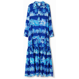 Długa szmizjerka z liśćmi Stella Jean