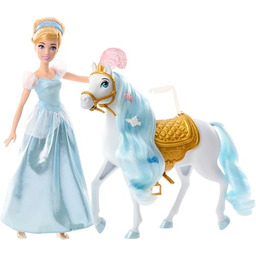 Mattel Disney Kopciuszek Lalka w ubranku, konik