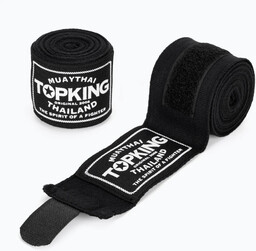 Top King Bandaże Bokserskie Elastyczne Owijki TKHWR-01 Black