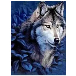 Mozaika diamentowa wilk 30x40cm - ADAR