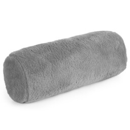 Eurofirany Poduszka dekoracyjna 15x45 Nina srebrna futrzana wałek