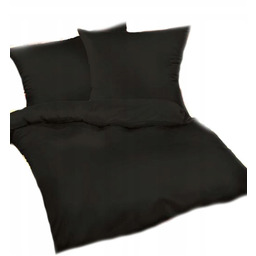 Pościel bawełniana 200x220 Czarna Jednobarwna