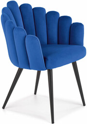 Halmar Nowoczesne krzesło fotel glamour K410- granatowy