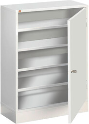 Szafka metalowa SERVE, 800x660x275 mm, biały