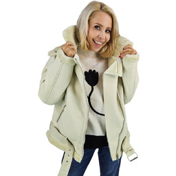 Damski kożuch kurtka ciepły idealny na jesień zima