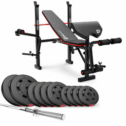 Zestaw kulturystyczny Premium 59kg z ławką HS-1055