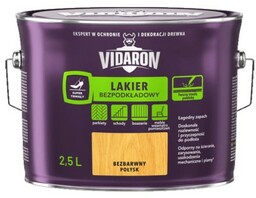 VIDARON Lakier Bezpodkładowy bezbarwny połysk 2,5L