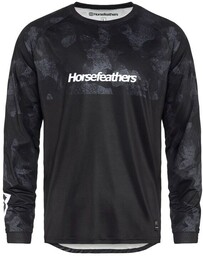 t-shirt męski HORSEFEATHERS QUANTUM LS BIKE JERSEY Black