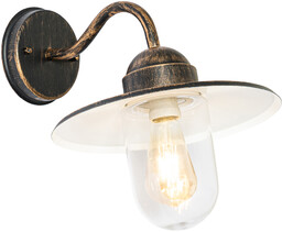 QAZQA Rustykalna lampa ścienna zewnętrzna antyczne złoto IP44