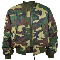 Mil-Tec Kurtka Flek MA1 Woodland - Woodland -