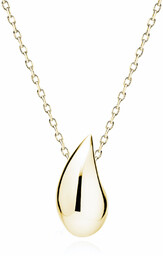 Pozłacany srebrny naszyjnik gwiazd celebrytka gładka łezka kropla