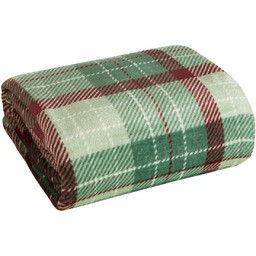 Koc bożonarodzeniowy w zielono-czerwoną kratę K188-02