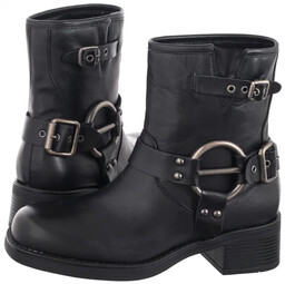 Kowbojki Venezia Czarne W014LEBLOBB008 (VE817-a)