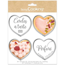 Perforowane kółka do ciasta - Serce - 7,5