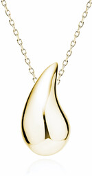 Pozłacany srebrny naszyjnik gwiazd celebrytka gładka łezka kropla