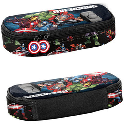 Piórnik saszetka, dla chłopca, Paso, Avengers, czarny