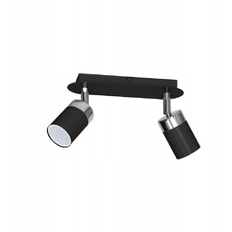 Lampa Wisząca Spot Joker Czarny Srebrny 2xGU10 24cm