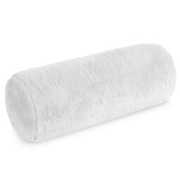 Eurofirany Poduszka dekoracyjna 15x45 Nina biała futrzana wałek