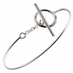 Elegancka sztywna srebrna bransoletka celebrytka przekładana ozdoba srebro