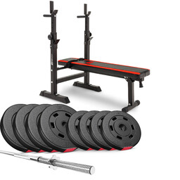 Zestaw kulturystyczny Premium 39kg z ławką HS-1080