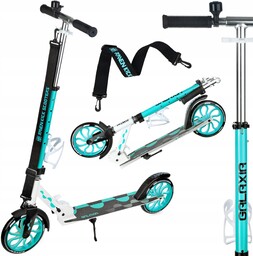 Hulajnoga Raven Galaxia White/Mint 200mm z koszykiem, dzwonkiem,