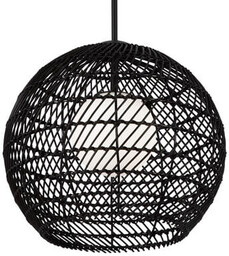 Zwieszana lampa boho Cane MOD204PL-01B1 Maytoni kulista czarny