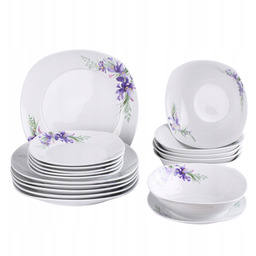 Serwis Obiadowy Porcelanowy 18EL 6OSÓB Komplet Zestaw Talerzy