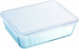 Pyrex Prostokątne naczynie z plastikową pokrywką, 0,8 l